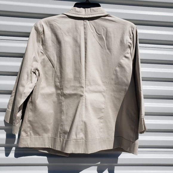 Christopher & Banks khaki blazer jacket with studs - Picture 8 of 8